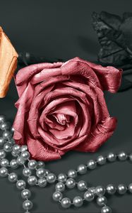 Preview wallpaper rose, beads, decoration