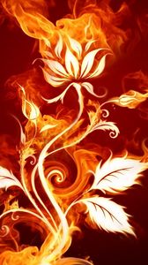 Preview wallpaper rose, fire, patterns, backgrounds