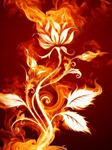 Preview wallpaper rose, fire, patterns, backgrounds