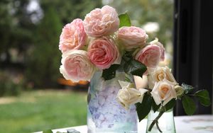 Preview wallpaper rose, flower, garden, bouquet, vase