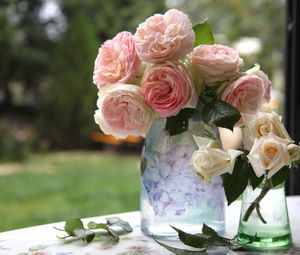 Preview wallpaper rose, flower, garden, bouquet, vase