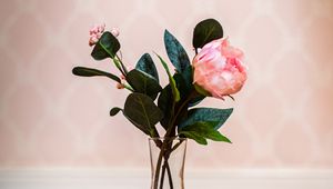 Preview wallpaper rose, flower, pink, vase, bouquet