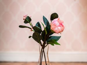 Preview wallpaper rose, flower, pink, vase, bouquet