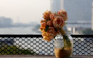 Preview wallpaper roses, bouquet, flowers, bank