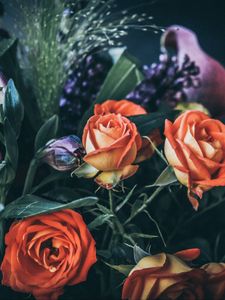 Preview wallpaper roses, bouquet, flowers, composition