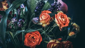 Preview wallpaper roses, bouquet, flowers, composition