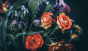Preview wallpaper roses, bouquet, flowers, composition