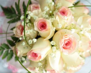 Preview wallpaper roses, bouquet, flowers, grass, tender