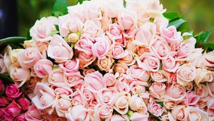 Preview wallpaper roses, bouquet, pink, tenderness, gift