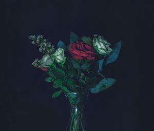 Preview wallpaper roses, bouquet, vase