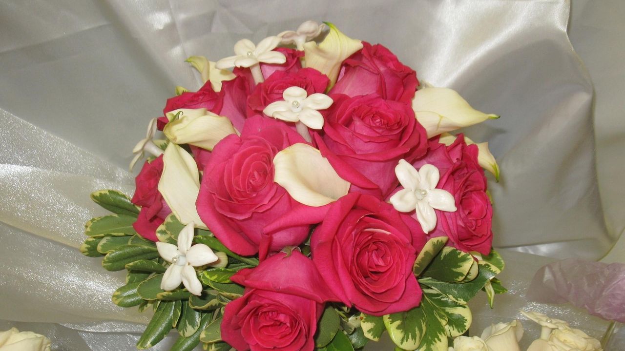 Wallpaper roses, calla lilies, flowers, bouquet, fabric, design