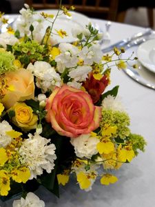 Preview wallpaper roses, carnations, color, composition, table, table setting