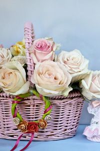 Preview wallpaper roses, flowers, basket, bells, bows