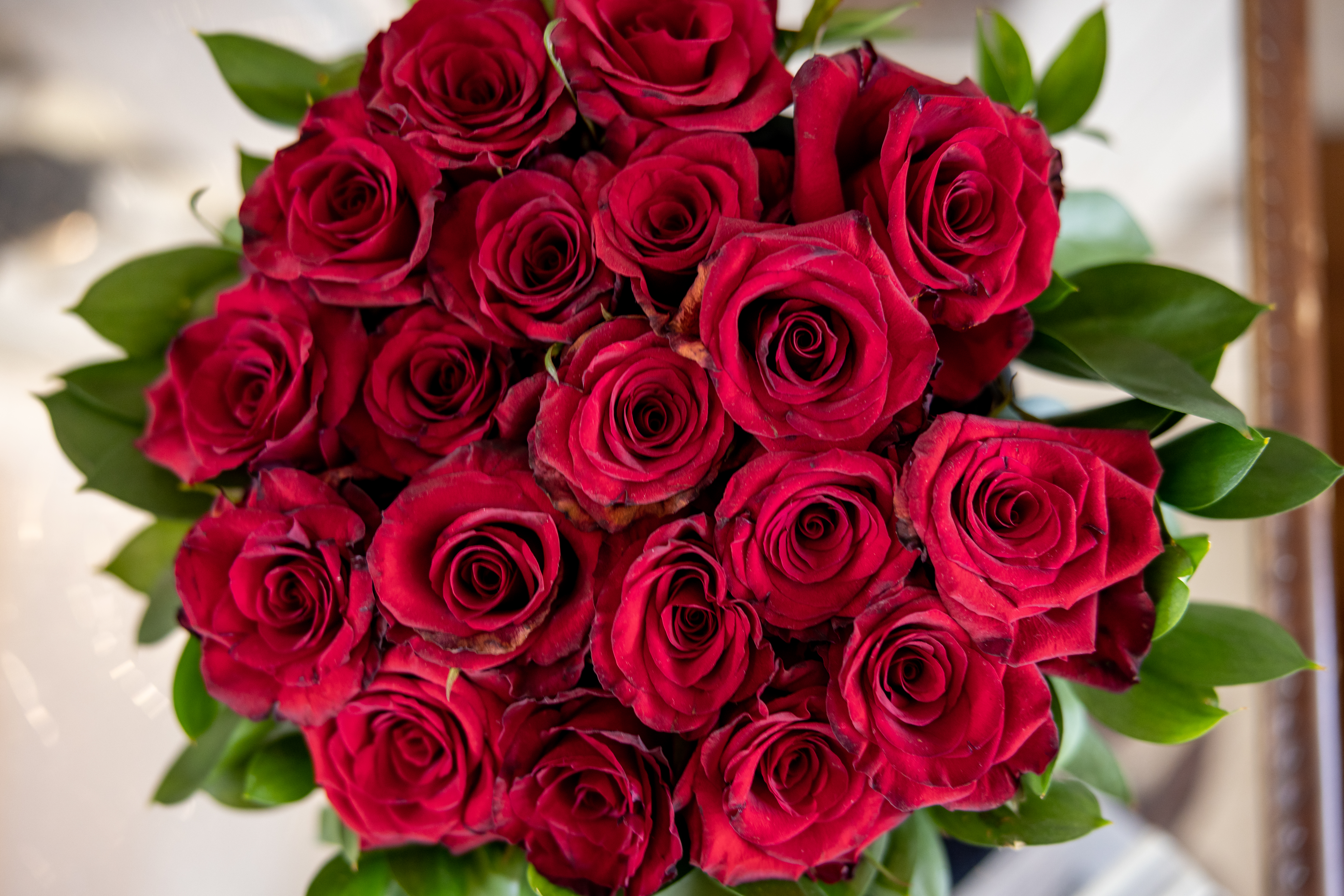 8192x5464 Wallpaper roses, flowers, bouquet, buds, red