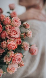 Preview wallpaper roses, flowers, bouquet, pink, gentle
