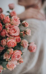 Preview wallpaper roses, flowers, bouquet, pink, gentle