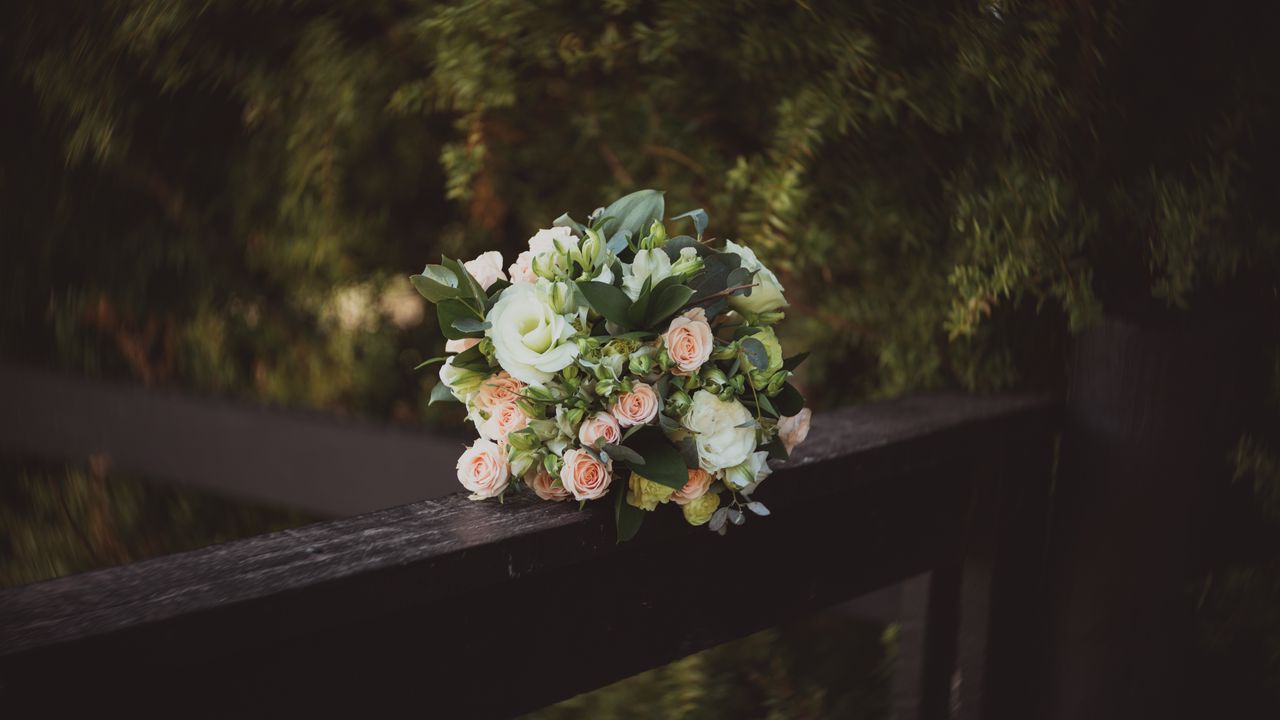 Wallpaper roses, flowers, bouquet, blur