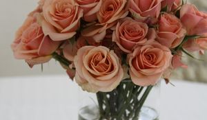 Preview wallpaper roses, flowers, bouquet, vase, candy