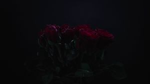 Preview wallpaper roses, flowers, bouquet, dark