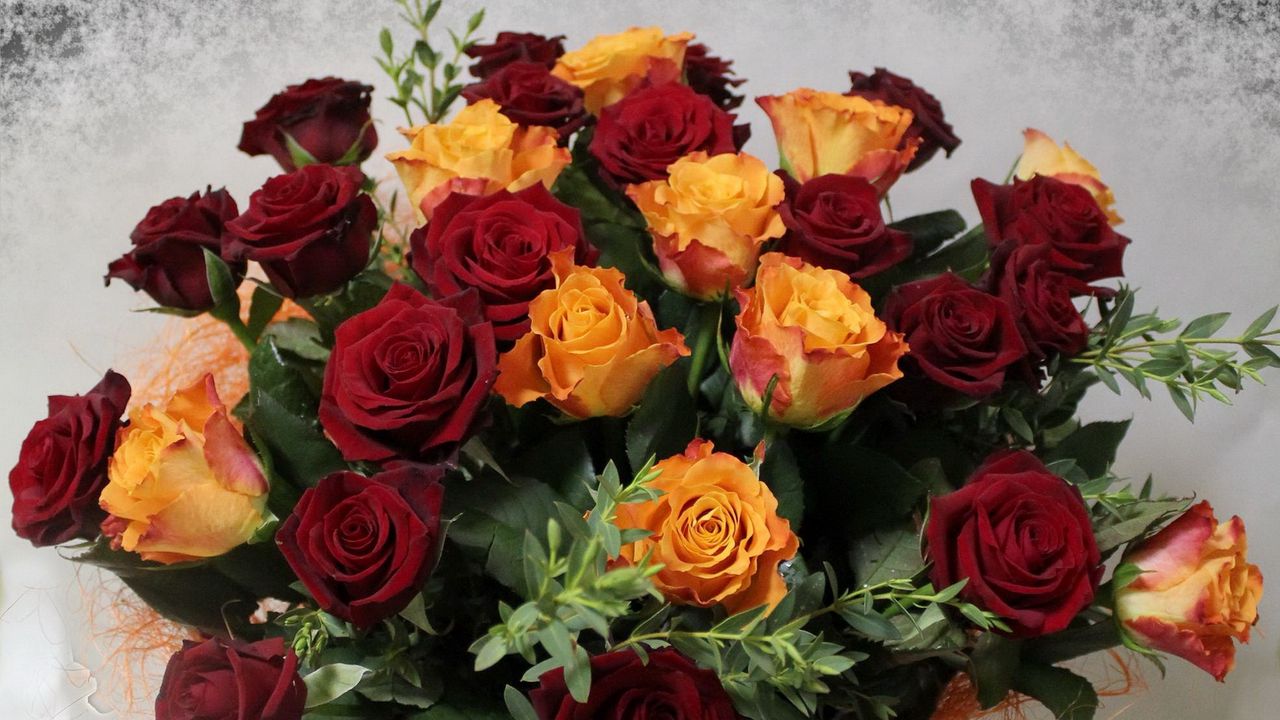 Wallpaper roses, flowers, bouquet, lots, design, elegant