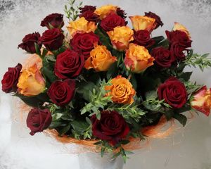 Preview wallpaper roses, flowers, bouquet, lots, design, elegant