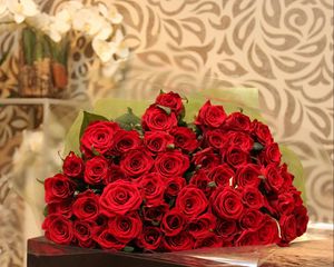 Preview wallpaper roses, flowers, bouquet, red, chic