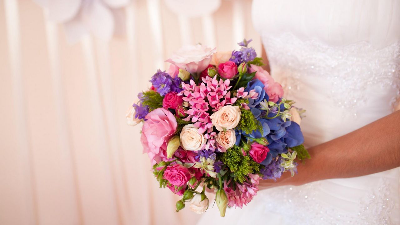 Wallpaper roses, flowers, bouquet, bright, bride