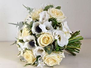 Preview wallpaper roses, flowers, bouquet, white, design