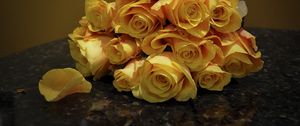 Preview wallpaper roses, flowers, bouquet, lie, petal