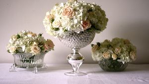 Preview wallpaper roses, flowers, bouquets, vases, beauty, tenderness