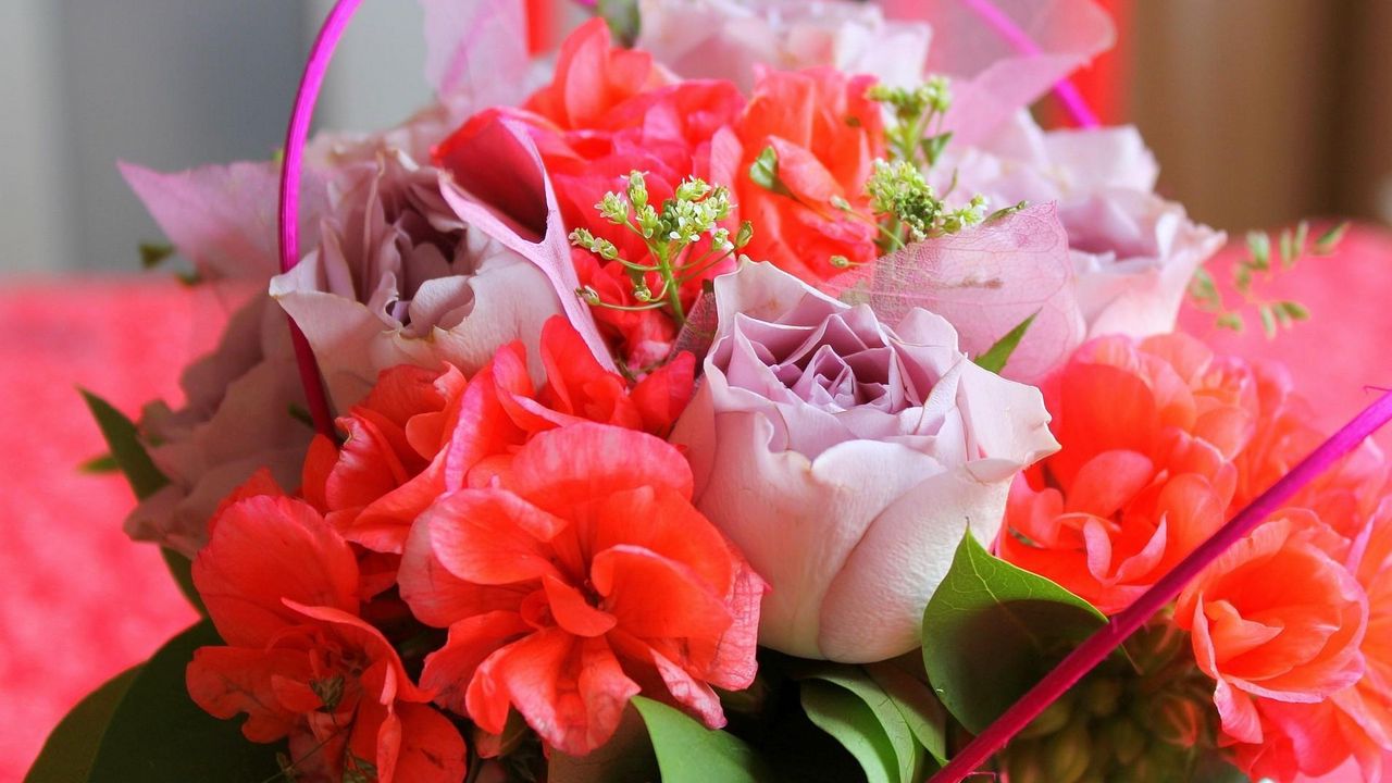 Wallpaper roses, flowers, bouquets, composition, design, leaves