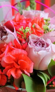 Preview wallpaper roses, flowers, bouquets, composition, design, leaves