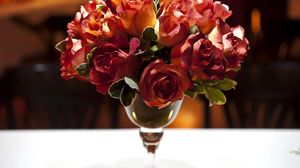 Preview wallpaper roses, flowers, buds, glass