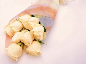 Preview wallpaper roses, flowers, delicate, flower, packaging