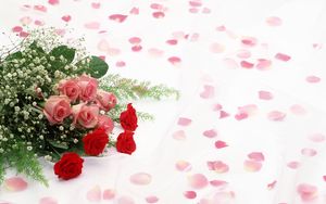 Preview wallpaper roses, flowers, flower, petals, romance