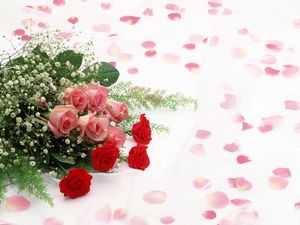 Preview wallpaper roses, flowers, flower, petals, romance