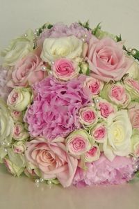 Preview wallpaper roses, flowers, flower, beads, decoration, herbs, twigs, beautiful