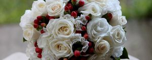 Preview wallpaper roses, flowers, flower, berry, design, beautifully