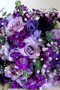 Preview wallpaper roses, flowers, gypsophila, flower, ball, beautiful, design