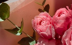 Preview wallpaper roses, flowers, petals, bouquet, pink