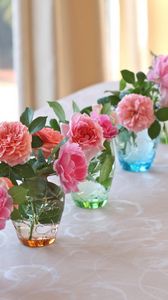 Preview wallpaper roses, flowers, vases, several