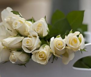 Preview wallpaper roses, flowers, white, buds, are