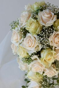 Preview wallpaper roses, gypsophila, bouquet, tenderness