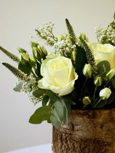 Preview wallpaper roses, kachim, greens, bouquet, composition, design