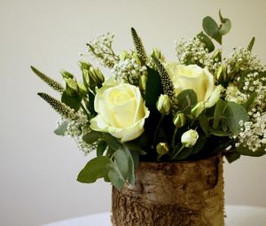 Preview wallpaper roses, kachim, greens, bouquet, composition, design