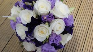 Preview wallpaper roses, lisianthus russell, bouquet, decoration, desig