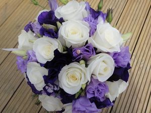 Preview wallpaper roses, lisianthus russell, bouquet, decoration, desig