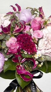 Preview wallpaper roses, peonies, hydrangeas, flowers, bouquet