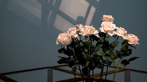 Preview wallpaper roses, white, bouquet, flowers