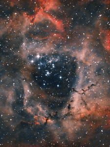 Preview wallpaper rosette nebula, nebula, galaxy, stars, space